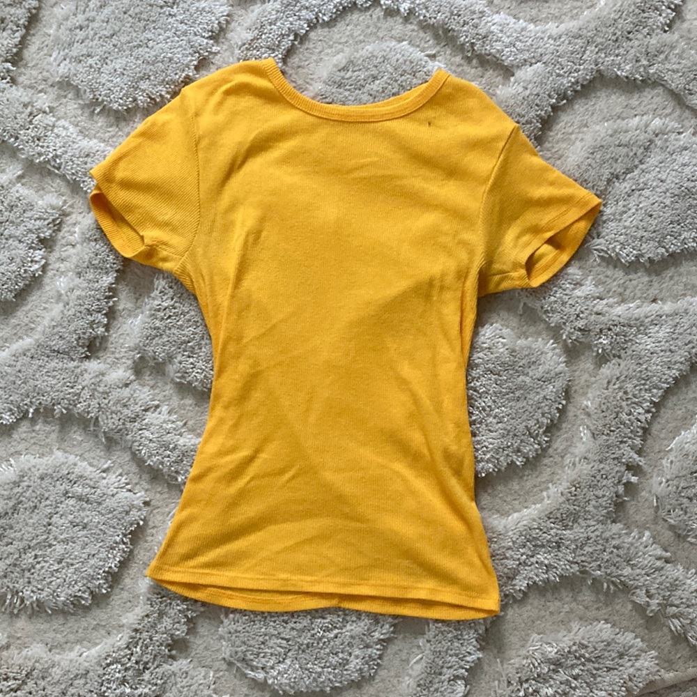 Bright yellow Tight fitting Urban Outfitters t shirt